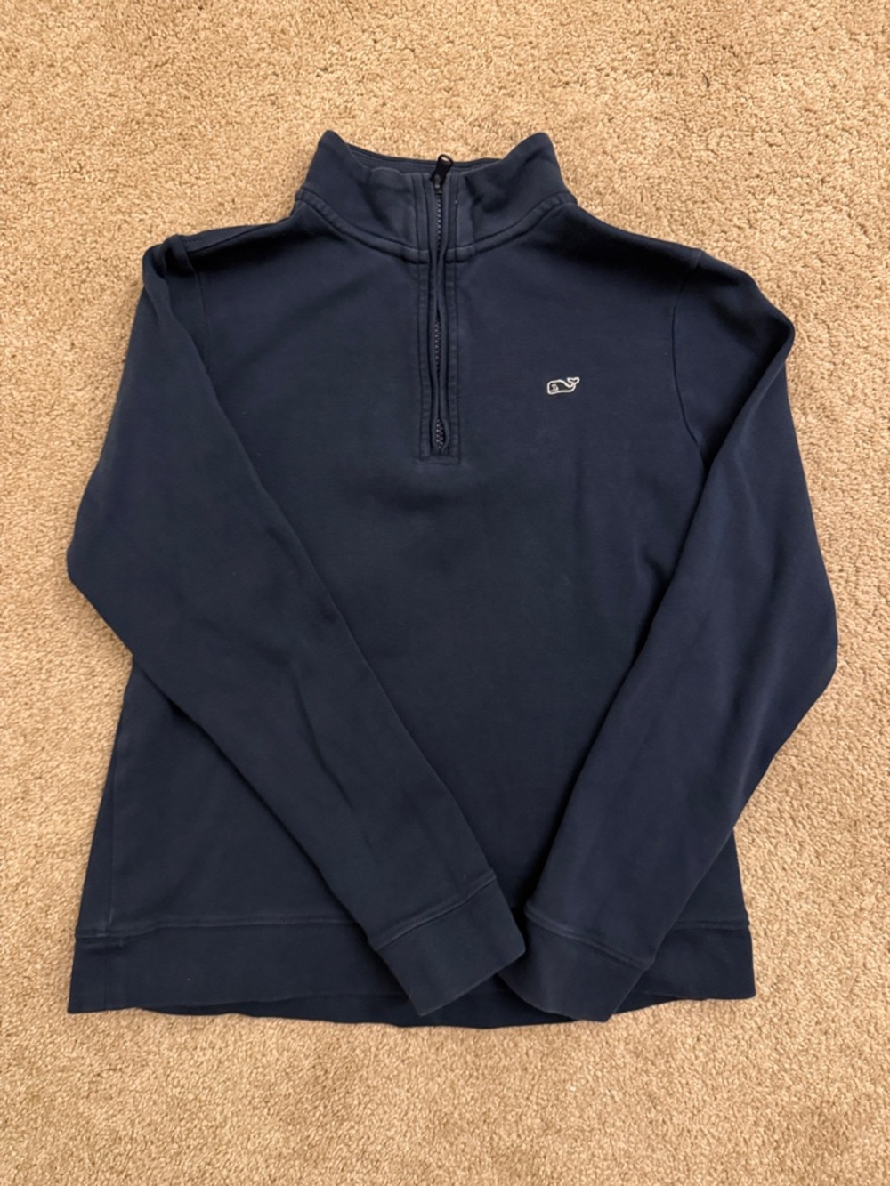 Vineyard Vines Navy Quarter-Zip Pullover Sweatshirt